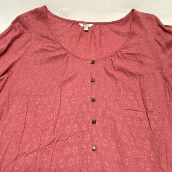 Sonoma Women's Blouse XL Long Sleeve V-Neck Pheasant Style Mauve Ruffle Cuff NWT - Picture 12 of 12